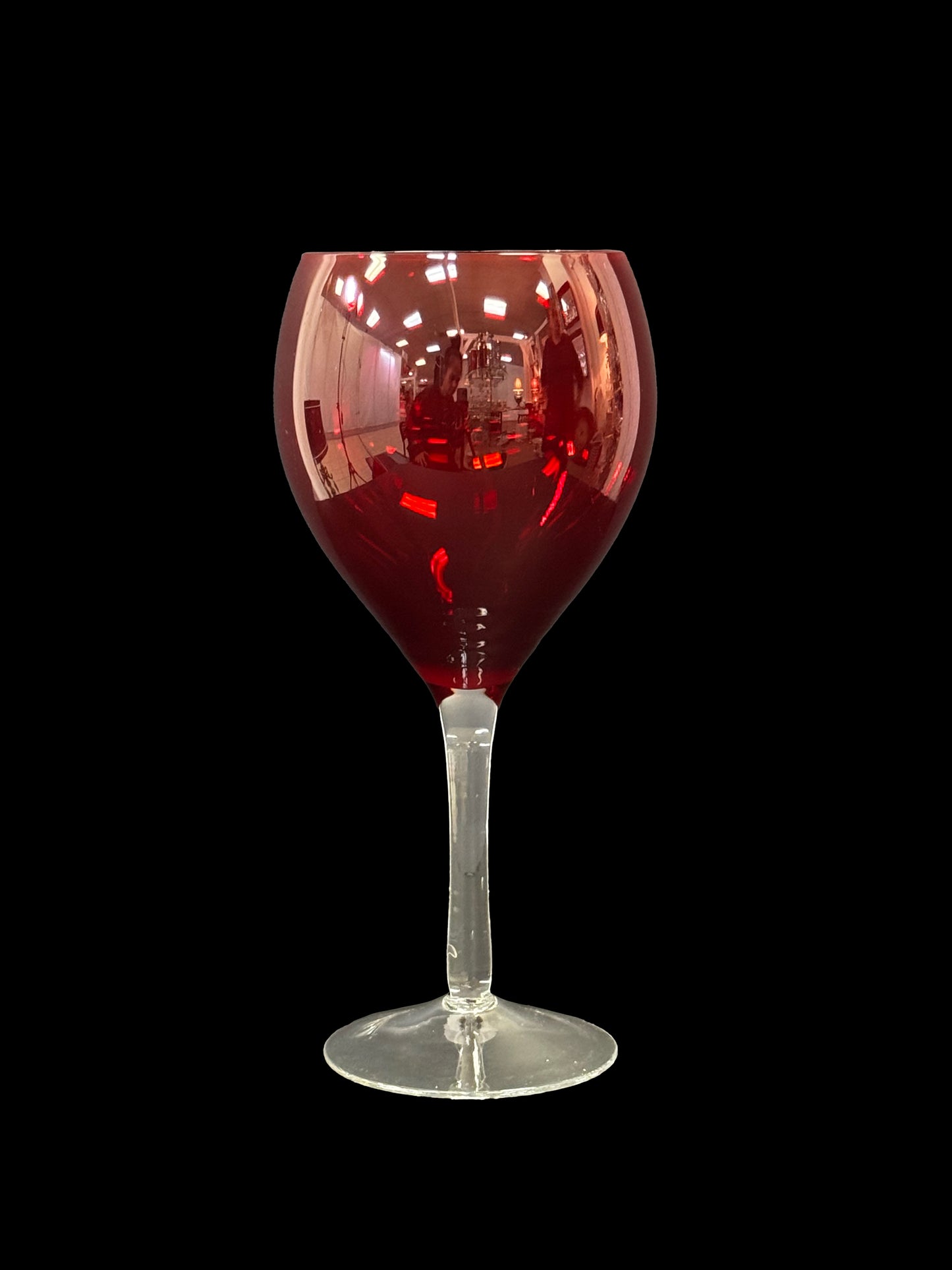 4 Art Deco Red Wine Glasses